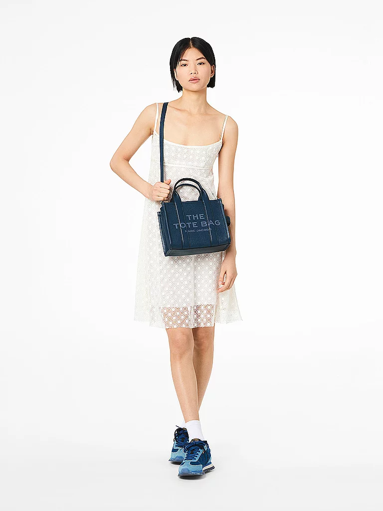 MARC JACOBS Bolso de cuero - Tote Bag THE SMALL TOTE LEATHER azul oscuro